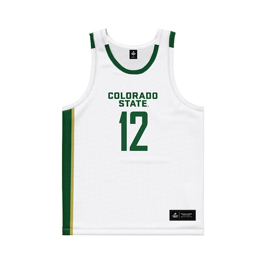 Colorado State - NCAA Women's Basketball : Kyla Hollier - White Basketball Jersey-0