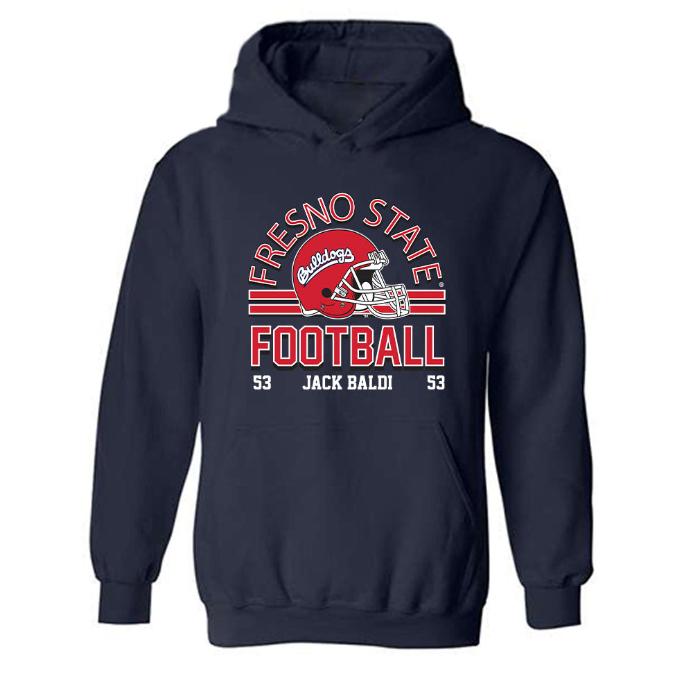 Fresno State - NCAA Football : Jack Baldi - Classic Fashion Shersey Hooded Sweatshirt-0