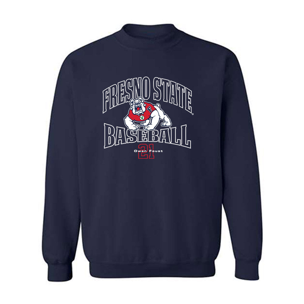 Fresno State - NCAA Baseball : Owen Faust - Classic Fashion Shersey Crewneck Sweatshirt-0