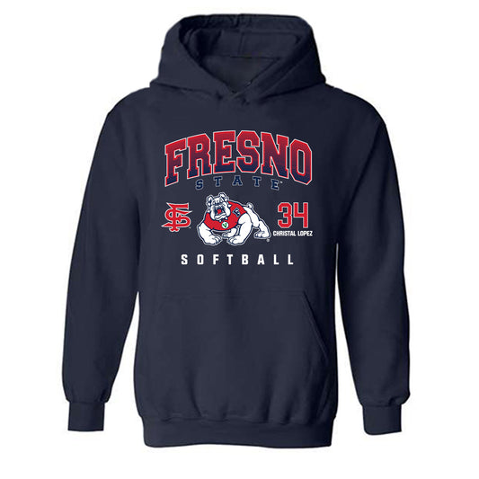 Fresno State - NCAA Softball : Christal Lopez - Classic Fashion Shersey Hooded Sweatshirt-0