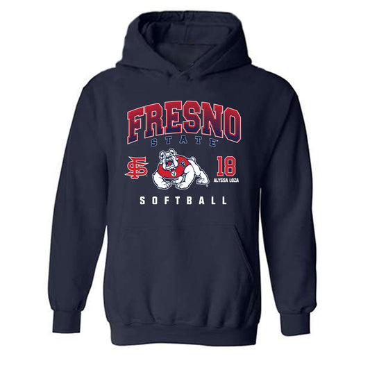 Fresno State - NCAA Softball : Alyssa Loza - Classic Fashion Shersey Hooded Sweatshirt-0