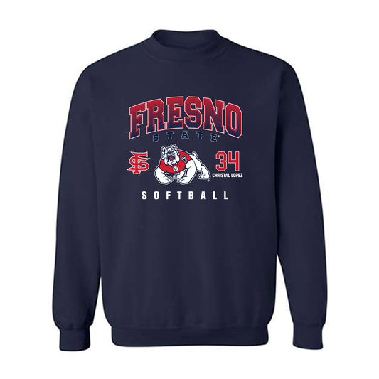 Fresno State - NCAA Softball : Christal Lopez - Classic Fashion Shersey Crewneck Sweatshirt-0