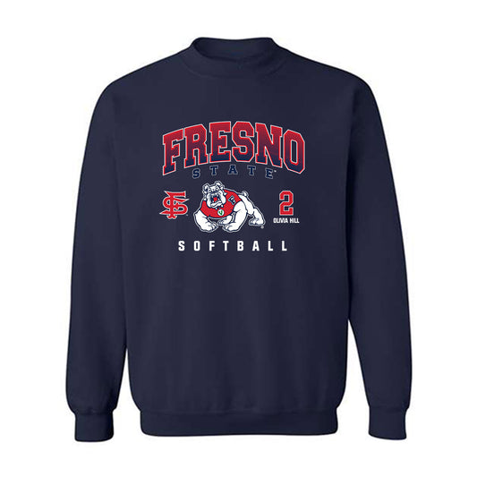 Fresno State - NCAA Softball : Olivia Hill - Classic Fashion Shersey Crewneck Sweatshirt-0