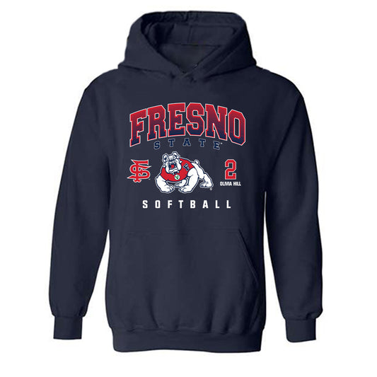Fresno State - NCAA Softball : Olivia Hill - Classic Fashion Shersey Hooded Sweatshirt-0