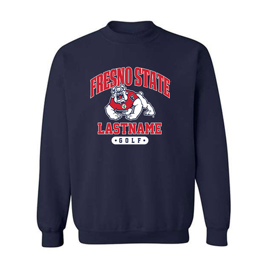 Fresno State - NCAA Men's Golf : Akira Ransi - Classic Fashion Shersey Crewneck Sweatshirt-0
