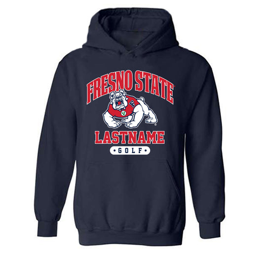 Fresno State - NCAA Men's Golf : Akira Ransi - Classic Fashion Shersey Hooded Sweatshirt-0
