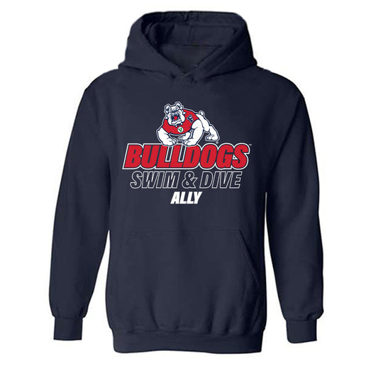 Fresno State - NCAA Women's Swimming & Diving : Grace Ally - Classic Fashion Shersey Hooded Sweatshirt-0