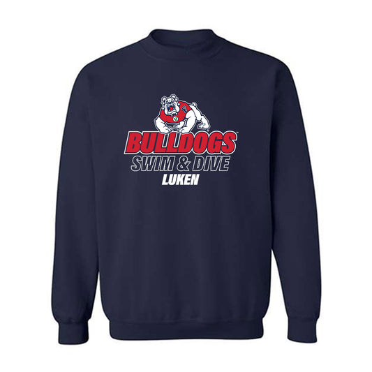 Fresno State - NCAA Women's Swimming & Diving : Clare Luken - Classic Fashion Shersey Crewneck Sweatshirt-0