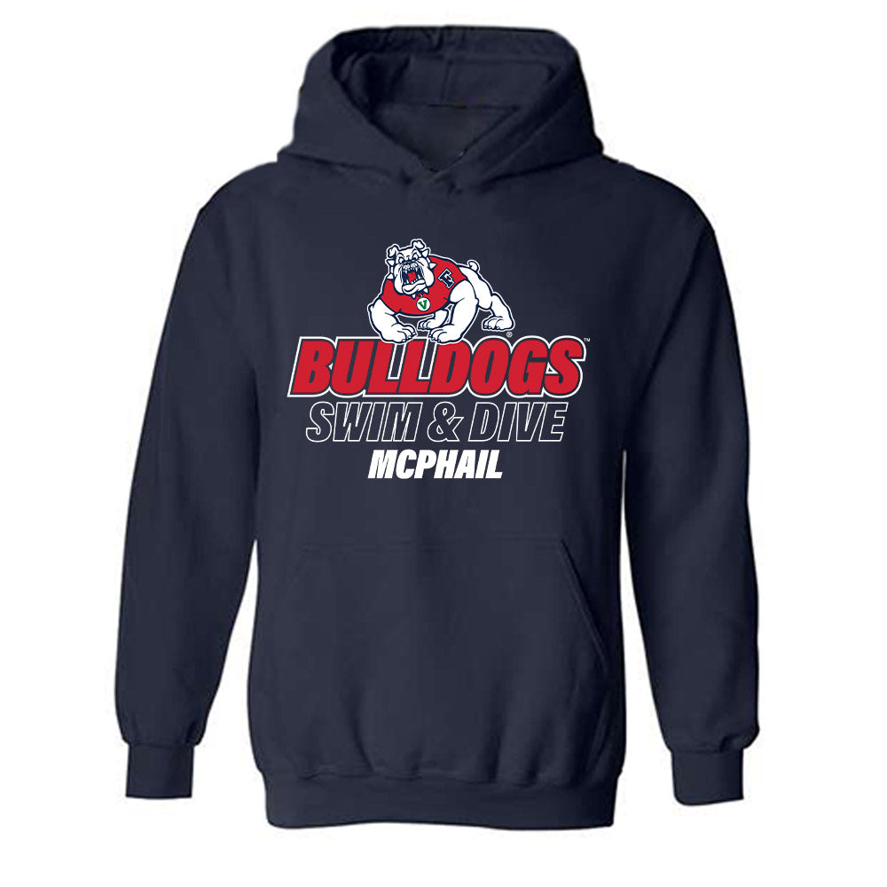 Fresno State - NCAA Women's Swimming & Diving : Presley McPhail - Classic Fashion Shersey Hooded Sweatshirt-0