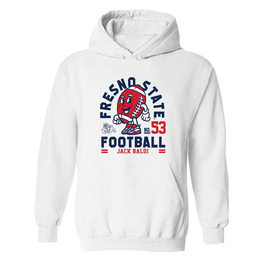 Fresno State - NCAA Football : Jack Baldi - Fashion Shersey Hooded Sweatshirt-0