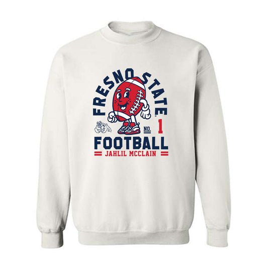 Fresno State - NCAA Football : Jahlil McClain - Fashion Shersey Crewneck Sweatshirt-0