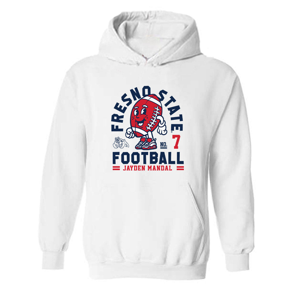 Fresno State - NCAA Football : Jayden Mandal - Fashion Shersey Hooded Sweatshirt-0