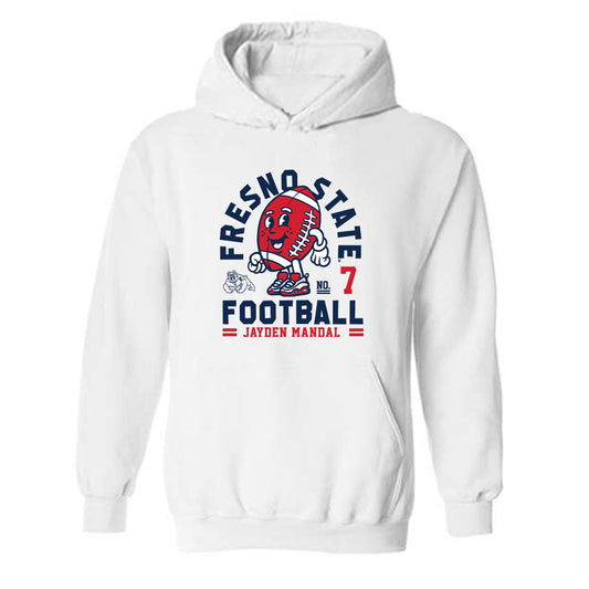 Fresno State - NCAA Football : Jayden Mandal - Fashion Shersey Hooded Sweatshirt-0