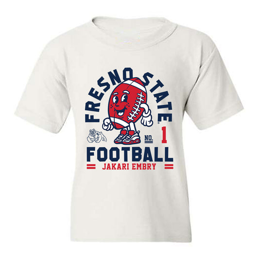 Fresno State - NCAA Football : Jakari Embry - Fashion Shersey Youth T-Shirt-0