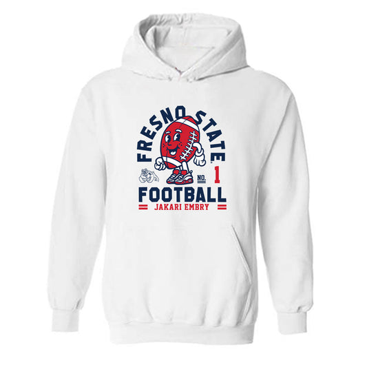 Fresno State - NCAA Football : Jakari Embry - Fashion Shersey Hooded Sweatshirt-0
