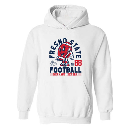 Fresno State - NCAA Football : Merhauti Xepera - Fashion Shersey Hooded Sweatshirt-0