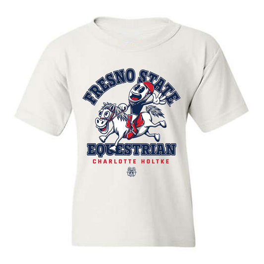 Fresno State - NCAA Equestrian : Charlotte Holtke - Fashion Shersey Youth T-Shirt-0