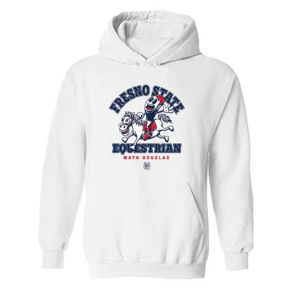 Fresno State - NCAA Equestrian : Maya Douglas - Fashion Shersey Hooded Sweatshirt-0