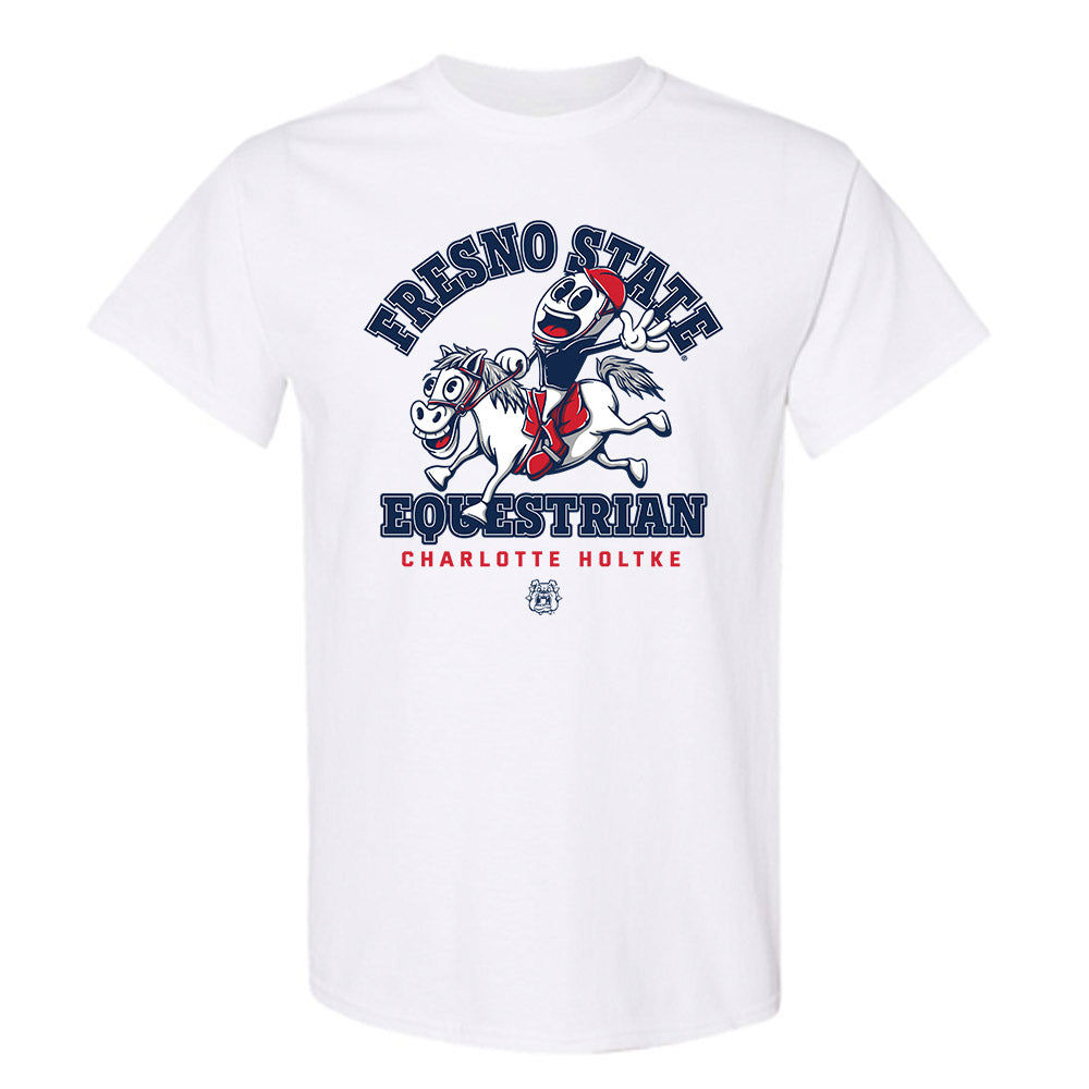 Fresno State - NCAA Equestrian : Charlotte Holtke - Fashion Shersey T-Shirt-0