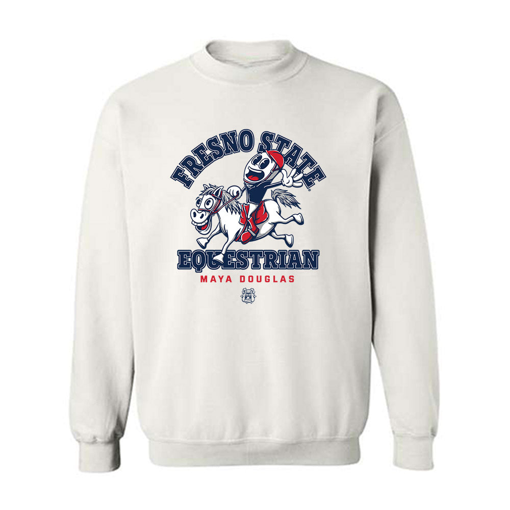 Fresno State - NCAA Equestrian : Maya Douglas - Fashion Shersey Crewneck Sweatshirt-0