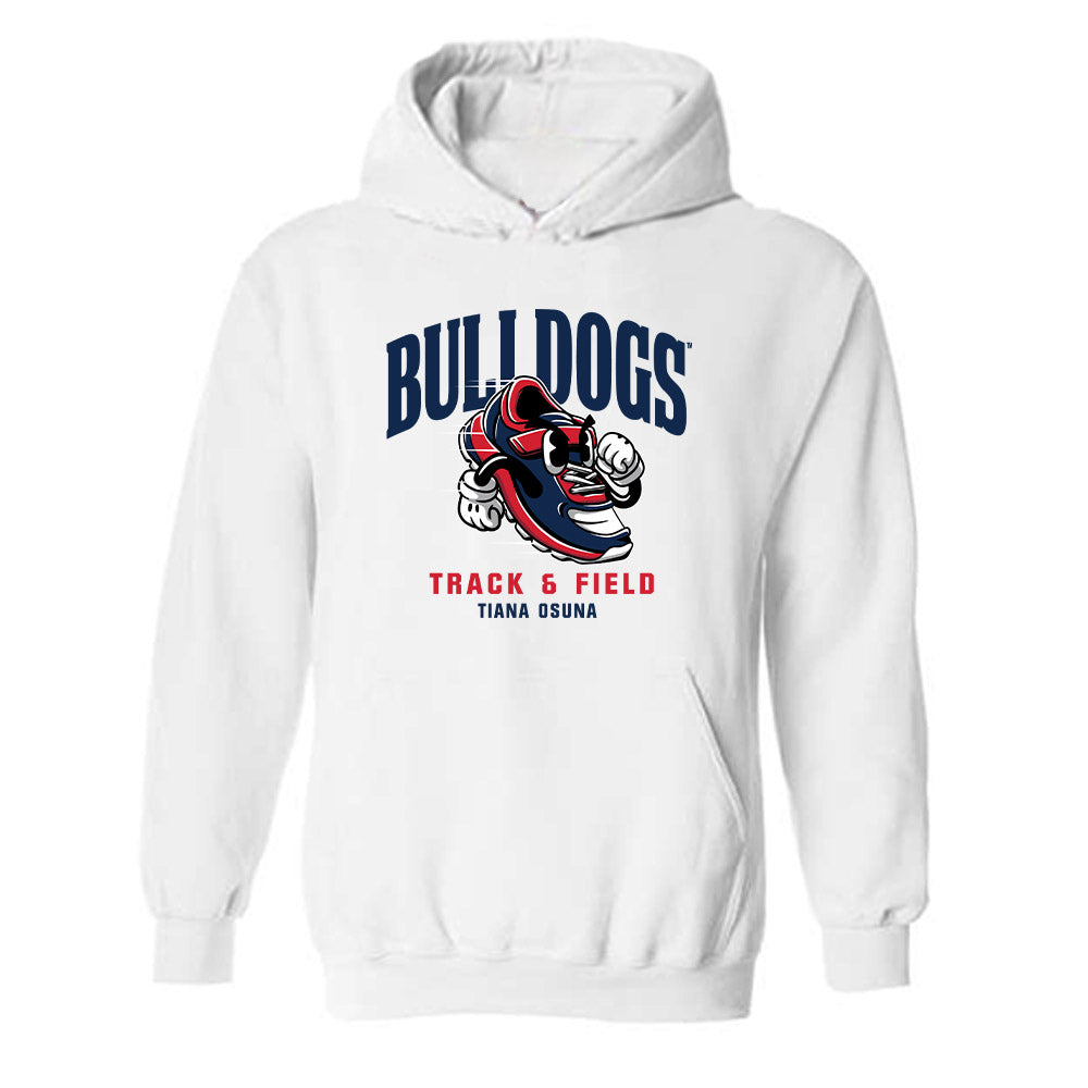 Fresno State - NCAA Women's Track & Field : Tiana Osuna - Fashion Shersey Hooded Sweatshirt-0