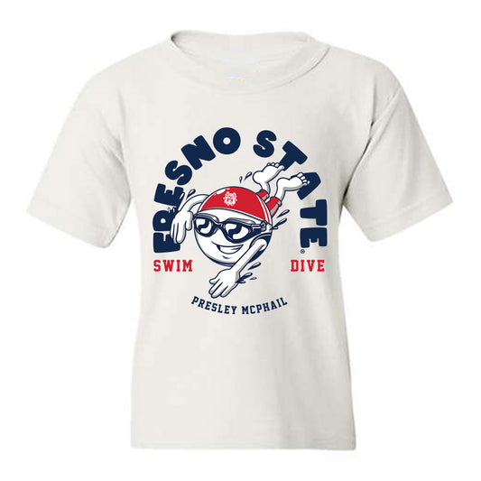 Fresno State - NCAA Women's Swimming & Diving : Presley McPhail - Fashion Shersey Youth T-Shirt-0