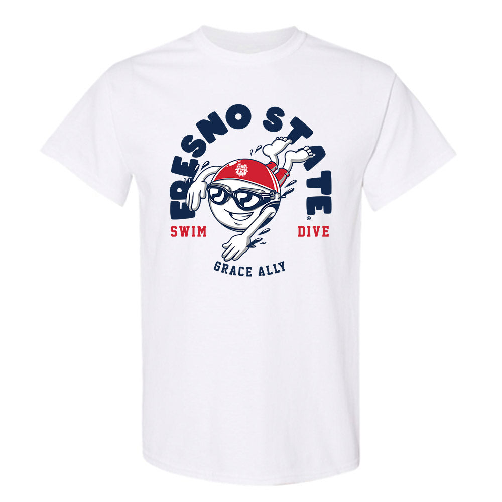 Fresno State - NCAA Women's Swimming & Diving : Grace Ally - Fashion Shersey T-Shirt-0