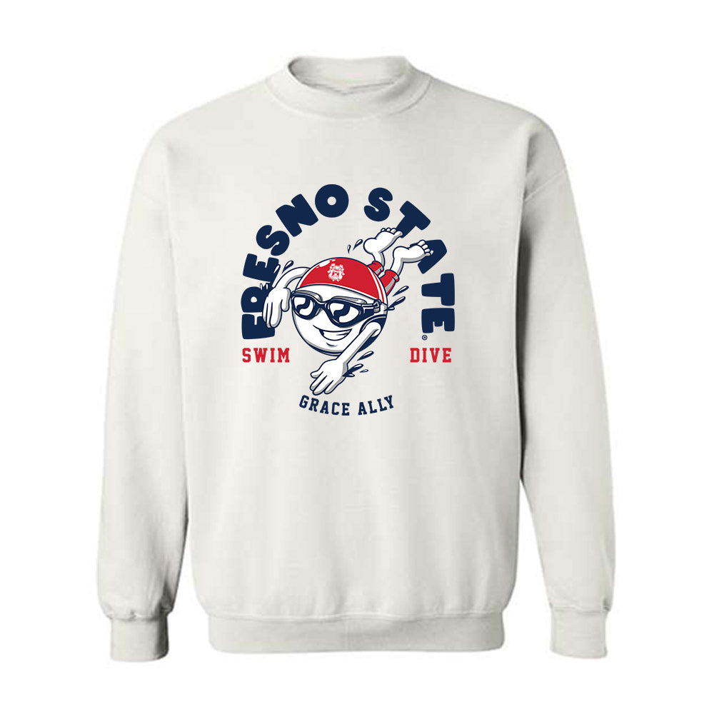 Fresno State - NCAA Women's Swimming & Diving : Grace Ally - Fashion Shersey Crewneck Sweatshirt-0