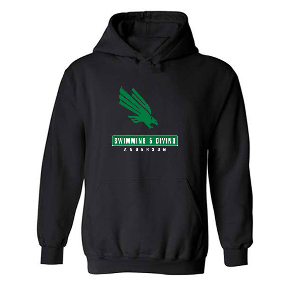 North Texas - NCAA Women's Swimming & Diving : Vivian Anderson - Classic Fashion Hooded Sweatshirt-0