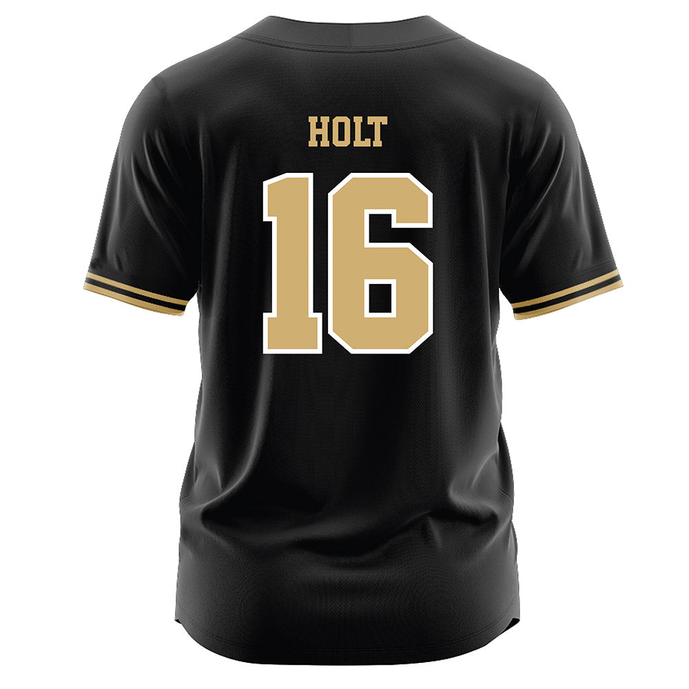 Vanderbilt - NCAA Baseball : Michael Holt - Black Jersey-1