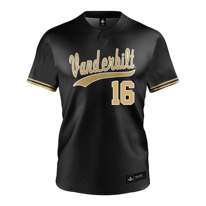 Vanderbilt - NCAA Baseball : Michael Holt - Black Jersey-0