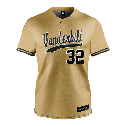 Vanderbilt - NCAA Baseball : Nate Schlote - Gold Jersey-0