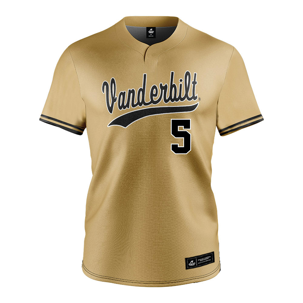 Vanderbilt - NCAA Baseball : Mike Mancini - Gold Jersey-0