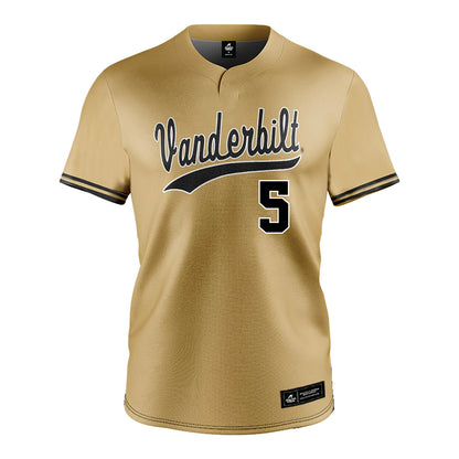 Vanderbilt - NCAA Baseball : Mike Mancini - Gold Jersey-0