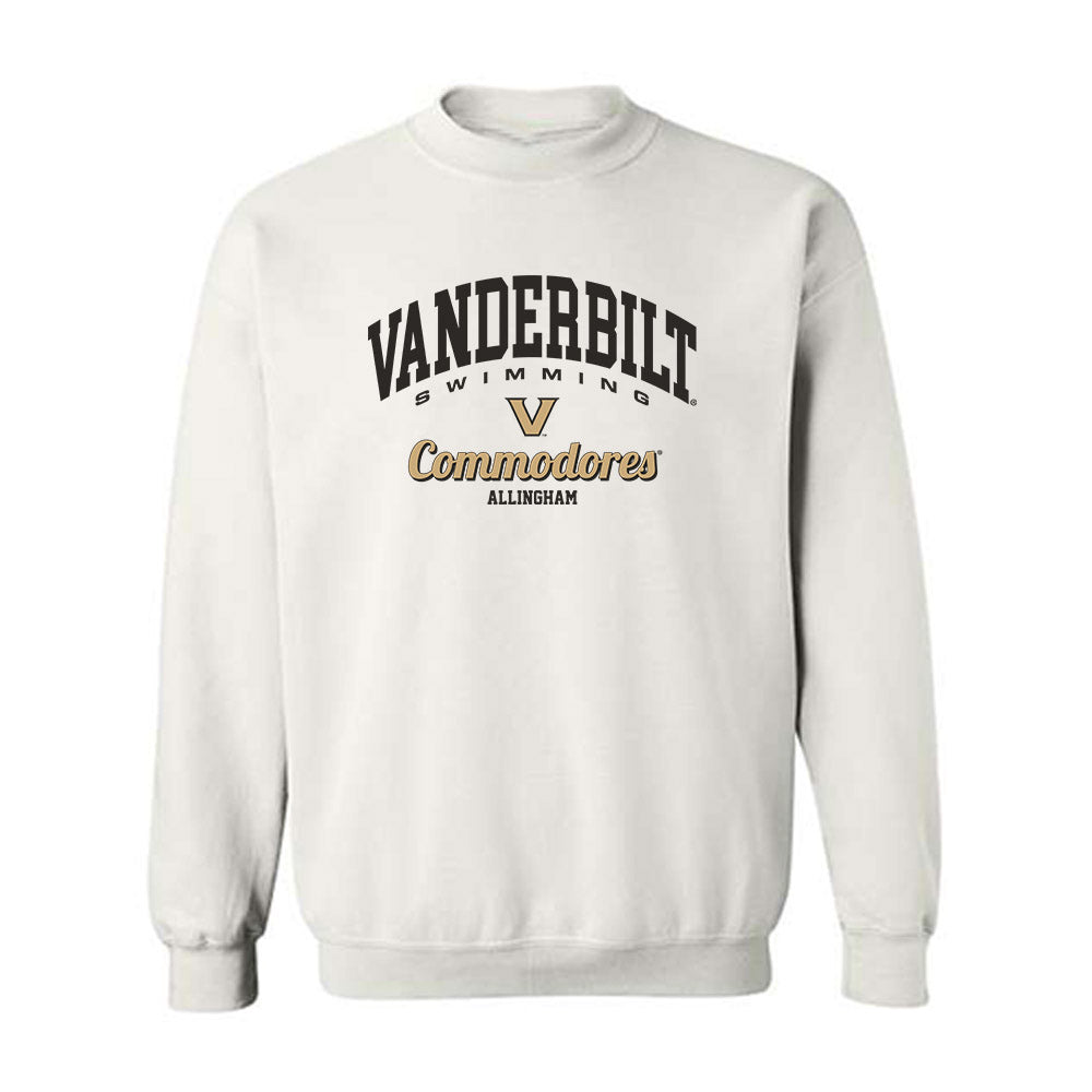 Vanderbilt - NCAA Women's Swimming & Diving : Ava Allingham - Classic Fashion Shersey Crewneck Sweatshirt-0