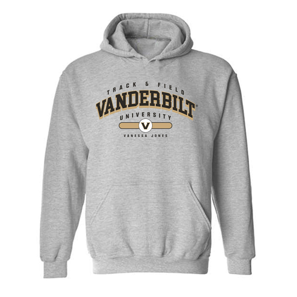 Vanderbilt - NCAA Women's Track & Field : Vanessa Jones - Classic Fashion Shersey Hooded Sweatshirt-0