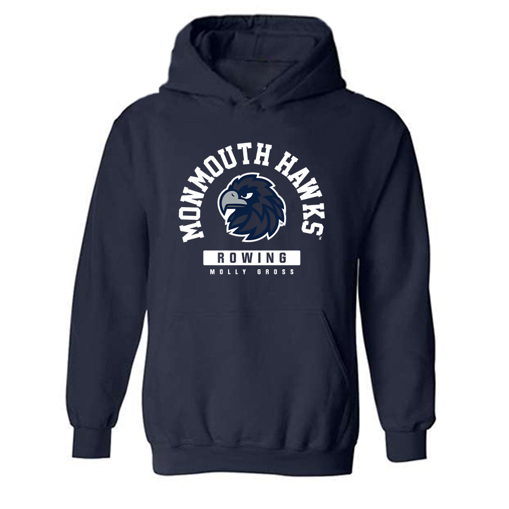 Monmouth - NCAA Women's Rowing : Molly Gross - Classic Fashion Shersey Hooded Sweatshirt-0