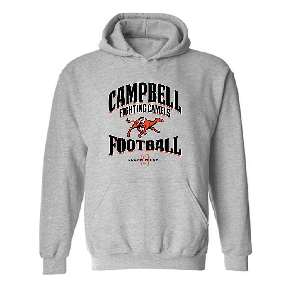 Campbell - NCAA Football : Logan Wright - Classic Fashion Shersey Hooded Sweatshirt-0