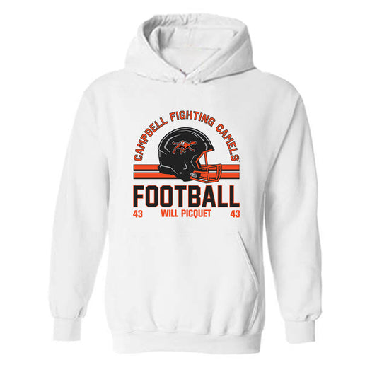 Campbell - NCAA Football : Will Picquet - Classic Fashion Shersey Hooded Sweatshirt-0