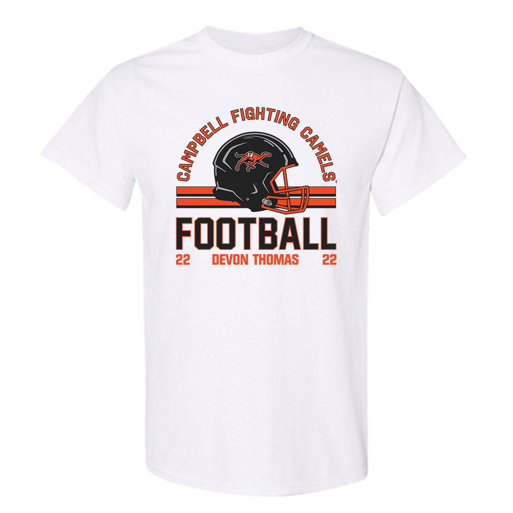 Campbell - NCAA Football : Devon Thomas - Classic Fashion Shersey T-Shirt-0
