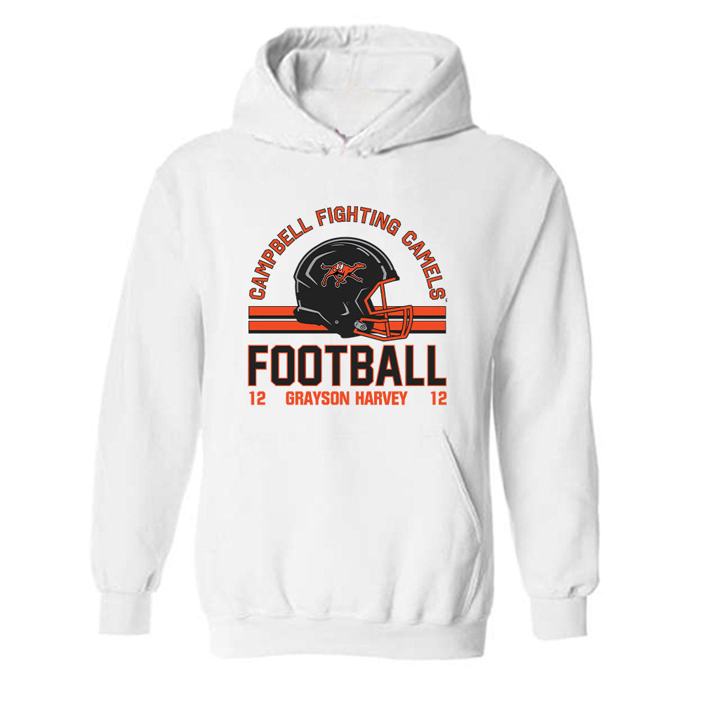 Campbell - NCAA Football : Grayson Harvey - Classic Fashion Shersey Hooded Sweatshirt-0