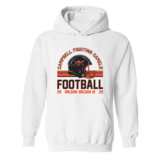 Campbell - NCAA Football : Wilson Wilson III - Classic Fashion Shersey Hooded Sweatshirt-0
