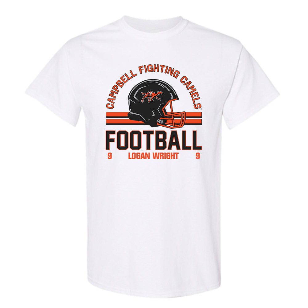 Campbell - NCAA Football : Logan Wright - Classic Fashion Shersey T-Shirt-0