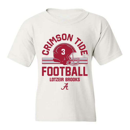 Alabama - NCAA Football : Lotzeir Brooks - Classic Fashion Youth T-Shirt-0