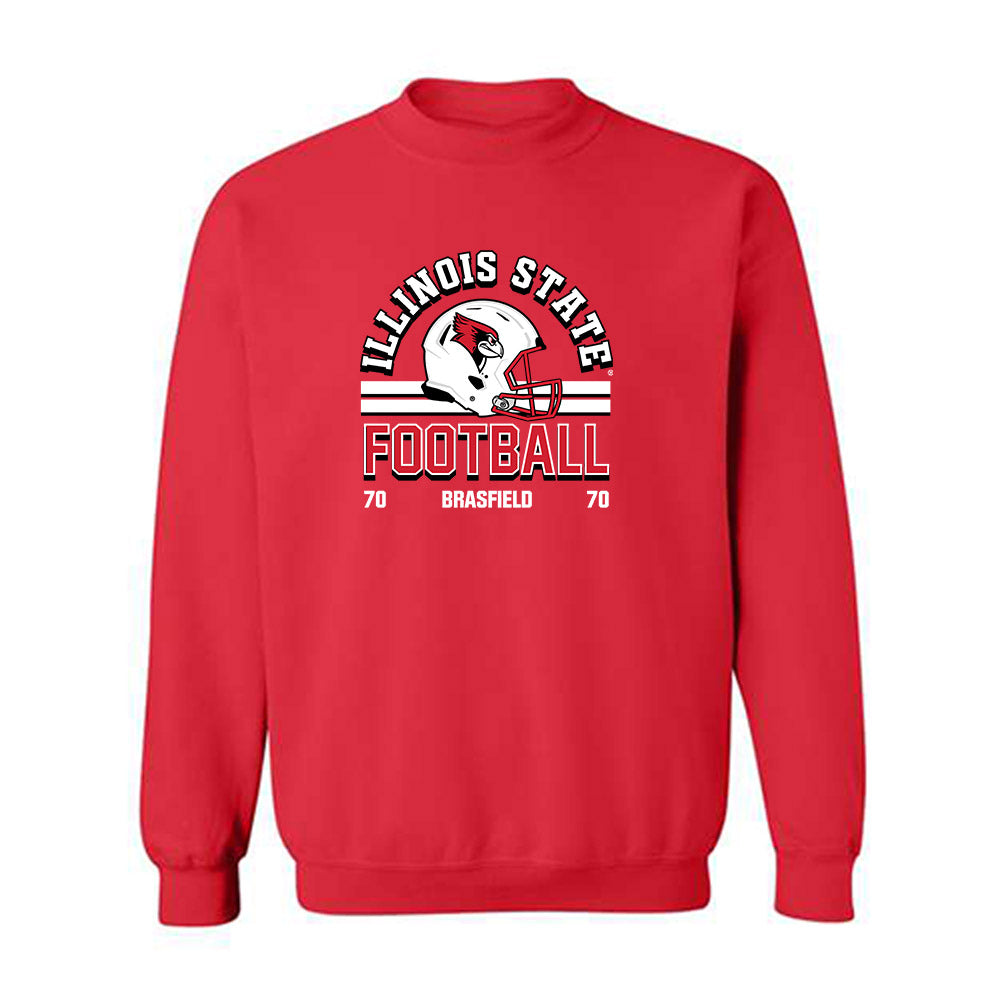Illinois State - NCAA Football : Logan Brasfield - Classic Fashion Shersey Crewneck Sweatshirt-0