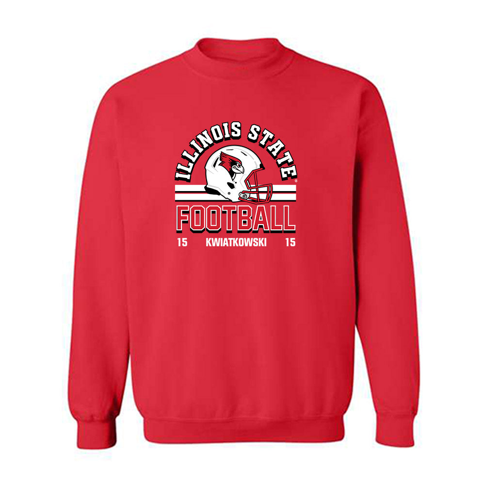 Illinois State - NCAA Football : Chase Kwiatkowski - Classic Fashion Shersey Crewneck Sweatshirt-0