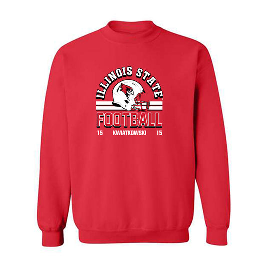 Illinois State - NCAA Football : Chase Kwiatkowski - Classic Fashion Shersey Crewneck Sweatshirt-0