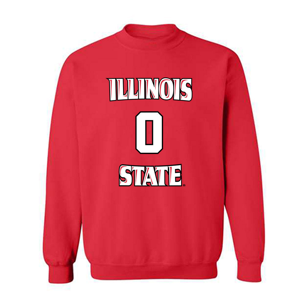 Illinois State - NCAA Men's Basketball : Jack Daugherty - Replica Shersey Crewneck Sweatshirt-0
