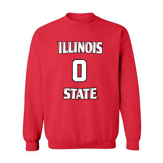 Illinois State - NCAA Men's Basketball : Jack Daugherty - Replica Shersey Crewneck Sweatshirt-0