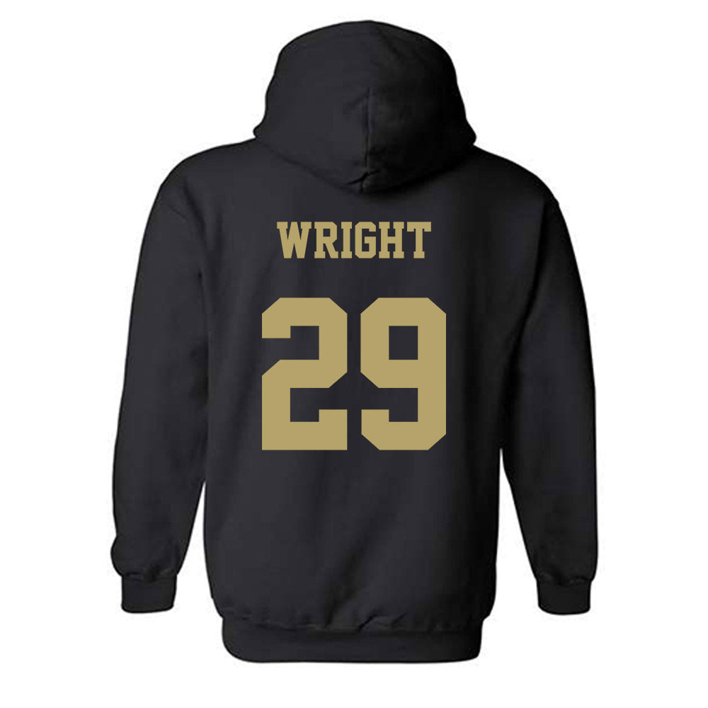 JMU - NCAA Football : KJ Wright - Fashion Shersey Hooded Sweatshirt-1